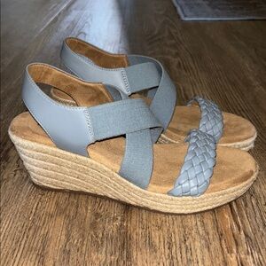 Sonoma Corra Light Blue Wedge Sandals 8.5 New